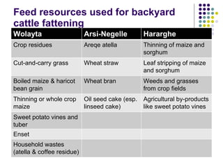 Overview of livestock feed supply in ethiopia