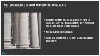 Overview of LLC Operating Agreements