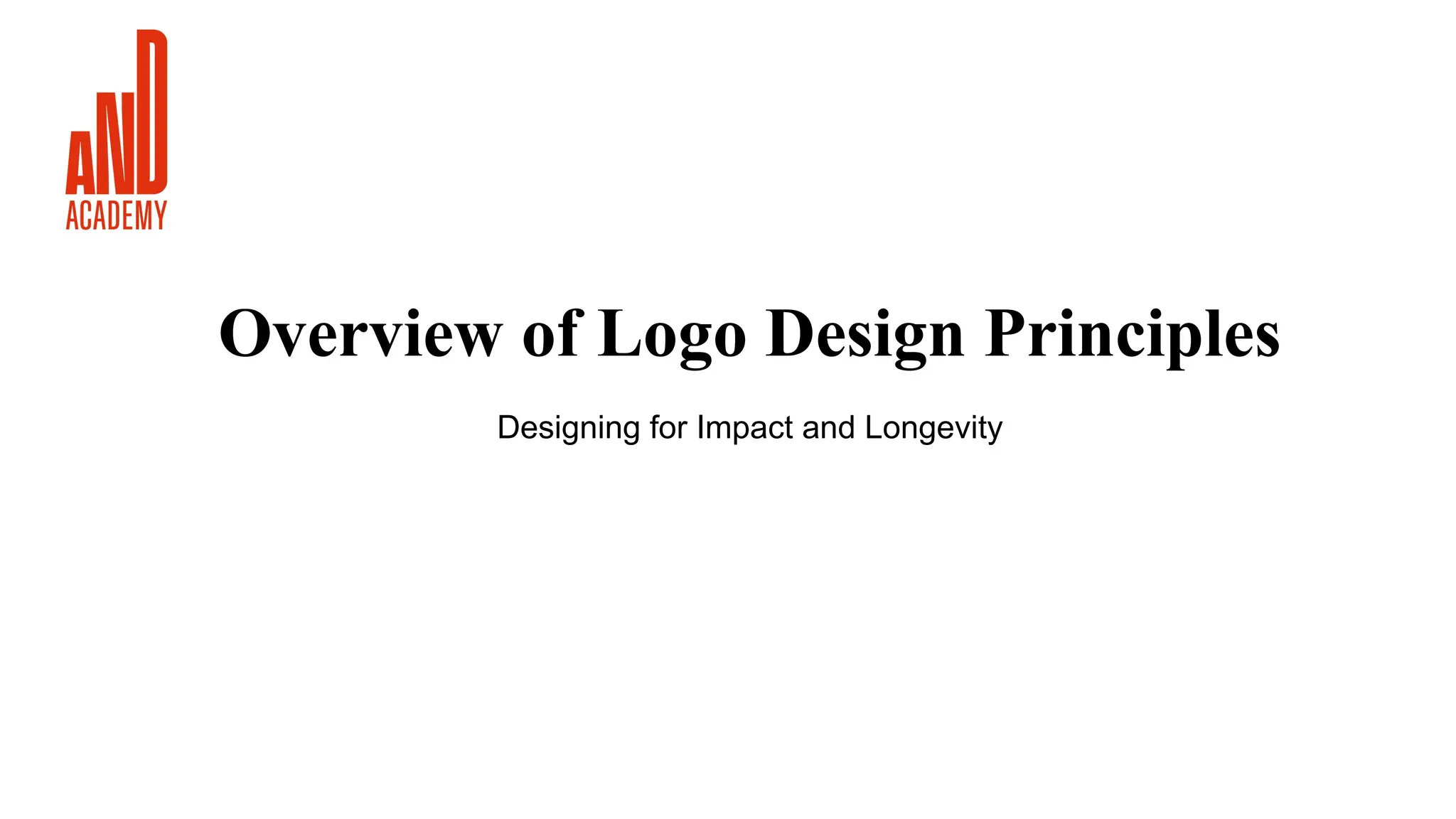Overview of logo design principles and academy ppt