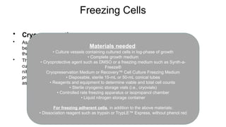 Frozen Cell Line Introduction to mammalian cell culture.pptx