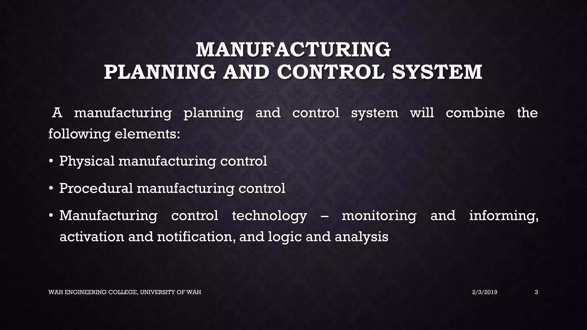 Overview of manufacturing system history | PDF