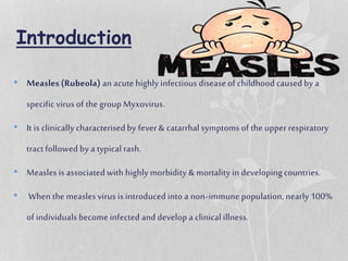 Measles Introduction Overview of medicine | PPTX