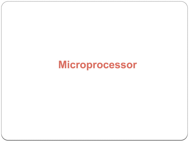 Overview of microcontroller and microprocessor | PDF | Operating ...