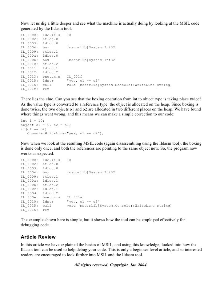Overview Of Msil