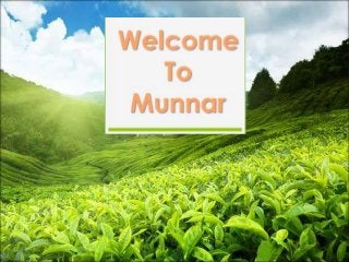 Welcome
   To
 Munnar
 