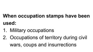 An Overview of Occupation Stamps and Postal History | PPTX