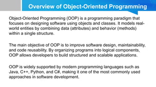 Comprehensive Introduction to Object-Oriented Programming Concepts and ...