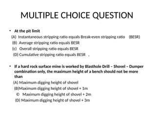 Comprehensive Overview of Surface Mining Techniques and Pit Design | PPTX