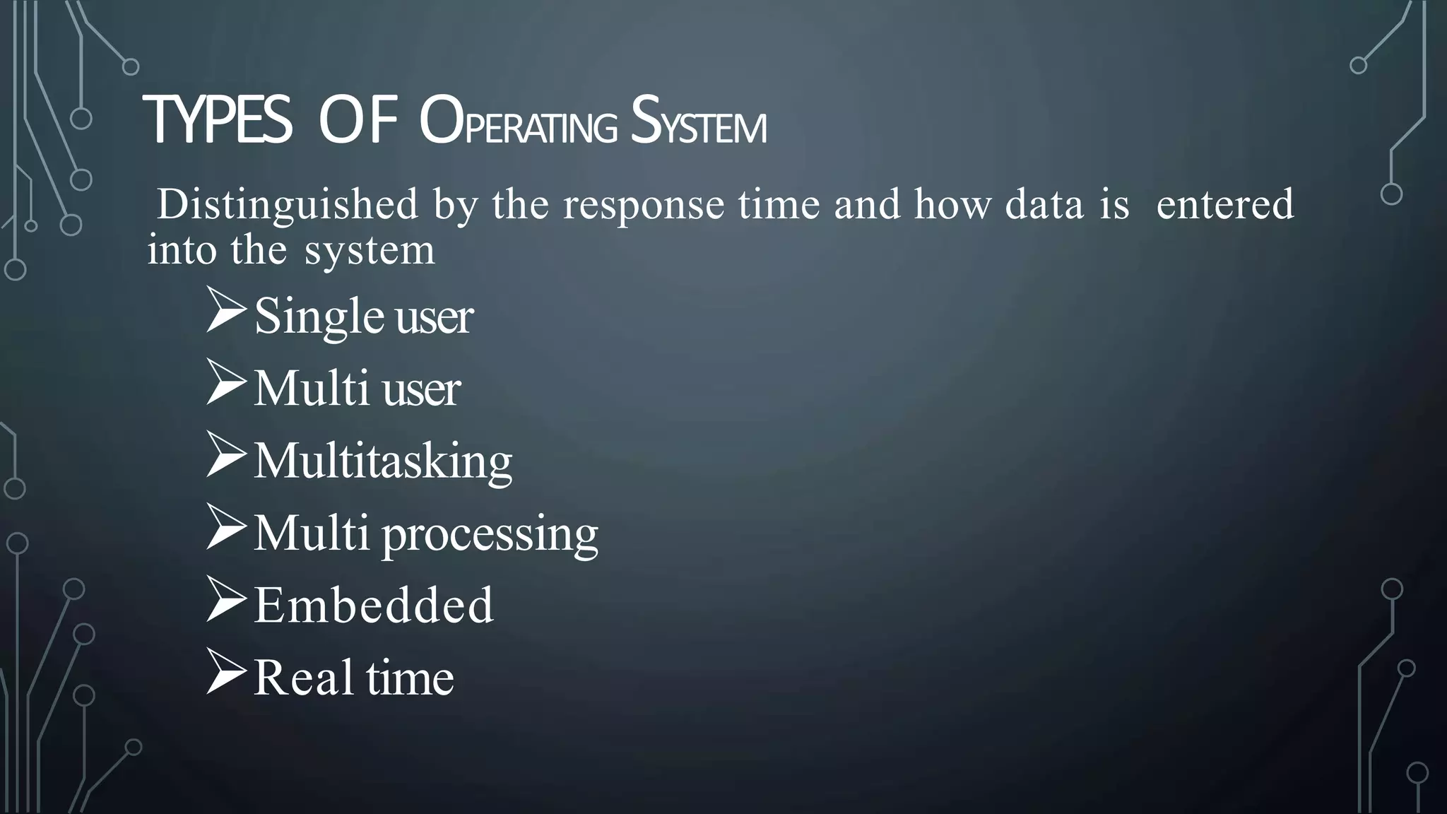 Overview of operating system | PPTX