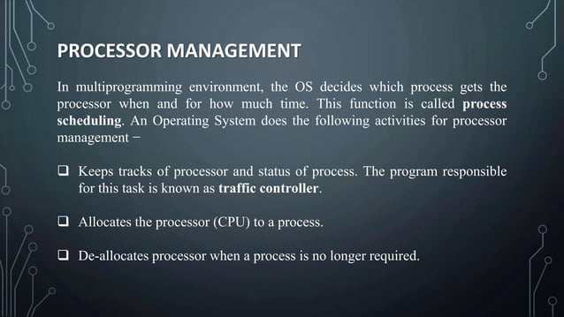 Overview of operating system | PPTX | Operating Systems | Computer ...