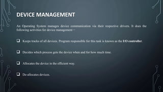 Overview of operating system | PPTX | Operating Systems | Computer ...