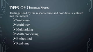 Overview of operating system | PPTX