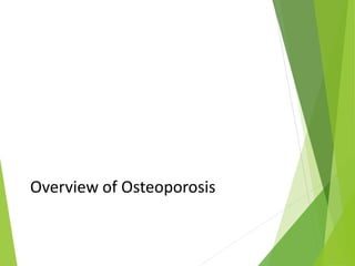 Overview of Osteoporosis
 