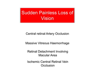 Overview of ophthalmologic causes of visual impairment | PPTX