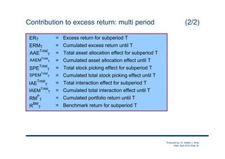 Overview of Performance Attribution | PDF