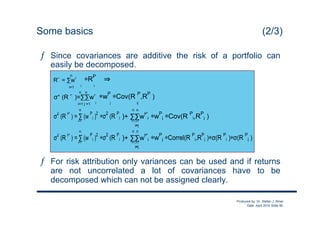 Overview of Performance Attribution | PDF