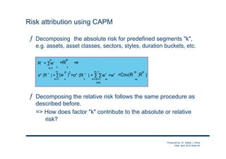 Overview of Performance Attribution | PDF