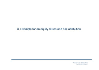 Overview of Performance Attribution | PDF