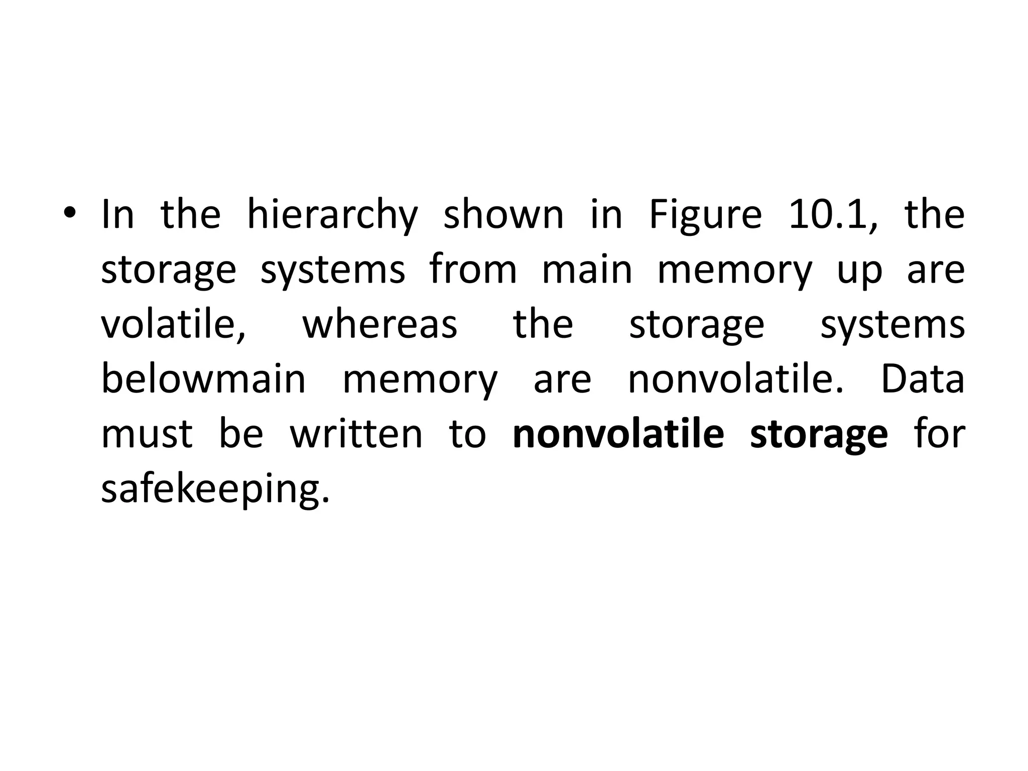 Overview of physical storage media