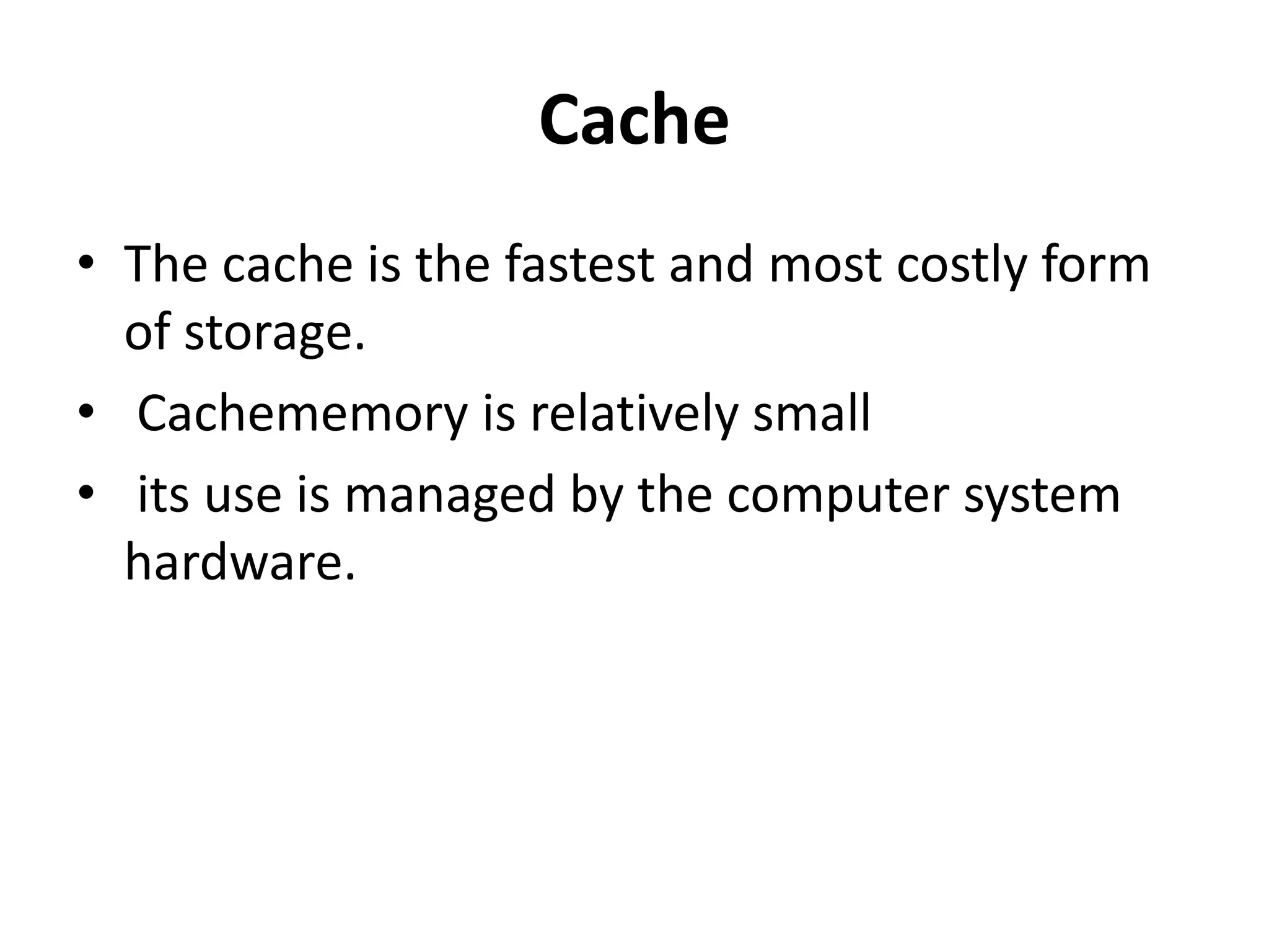Overview of physical storage media
