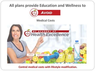 All plans provide Education and Wellness to
Medical Costs
Control medical costs with lifestyle modification.
We believe that the # 1 Reason people don’t reach their health goals is the
everyday interruptions of Life.
Our Wellness Coordinators use a multi-touch outreach program to engage members with
• The MyAHE Secure Members Communication Portal
• “Welcome Call” onboarding every member personally
• Secure Audio and Video Connections,
• Direct Mail, Email Campaigns, Text Messaging,
• Webinars and Seminars
• “MPowering Benefit Association” Newsletter
• The Health Rewards Program and more…
 