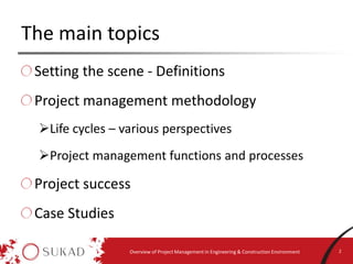Overview of project management in engineering environment | PDF