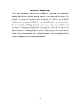 Overview of Project Management Knowledge Areas and Processes | PDF