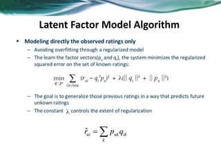 Latent Factor Model Algorithm
 