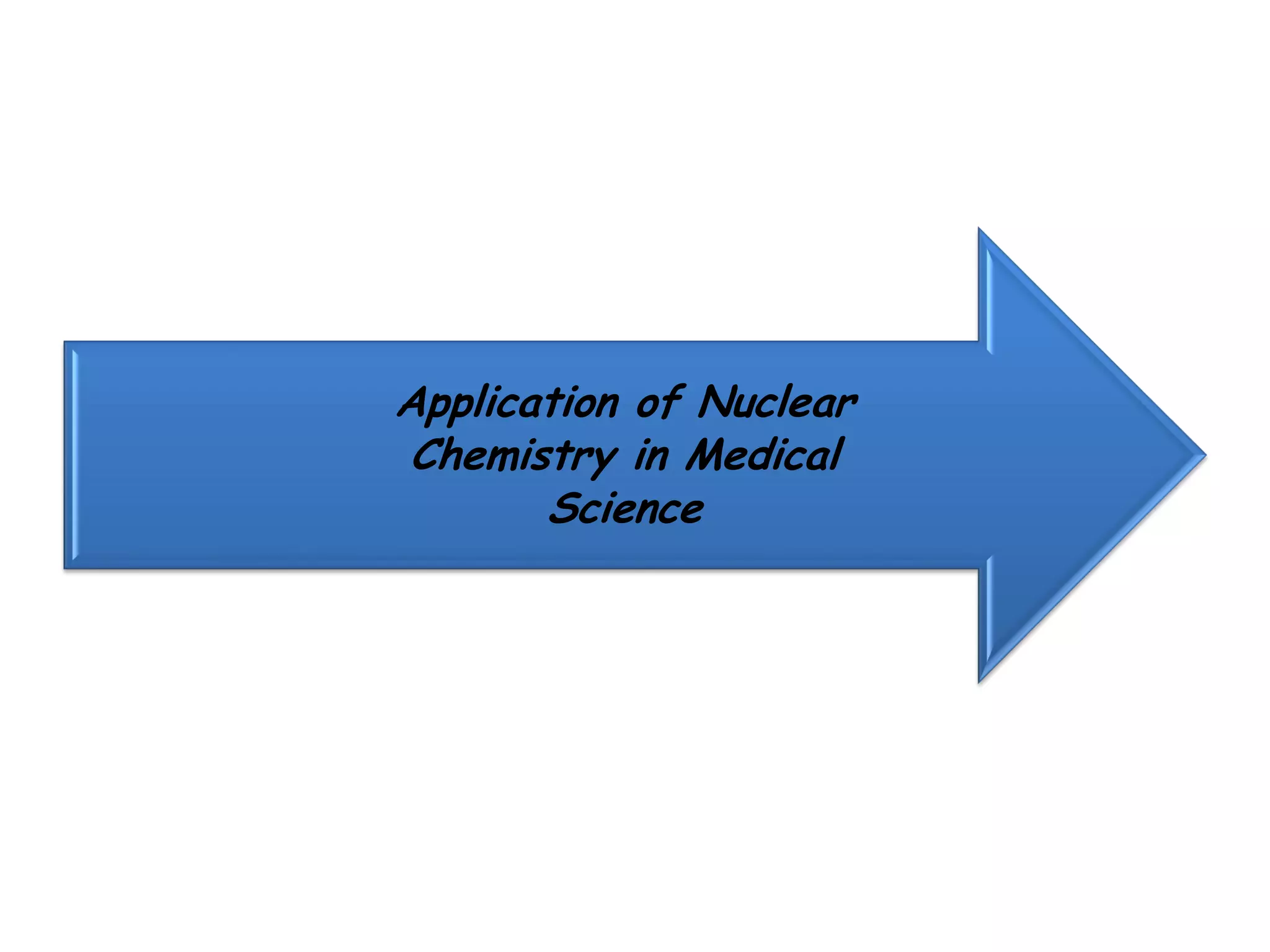 Application of Nuclear
Chemistry in Medical
Science
 
