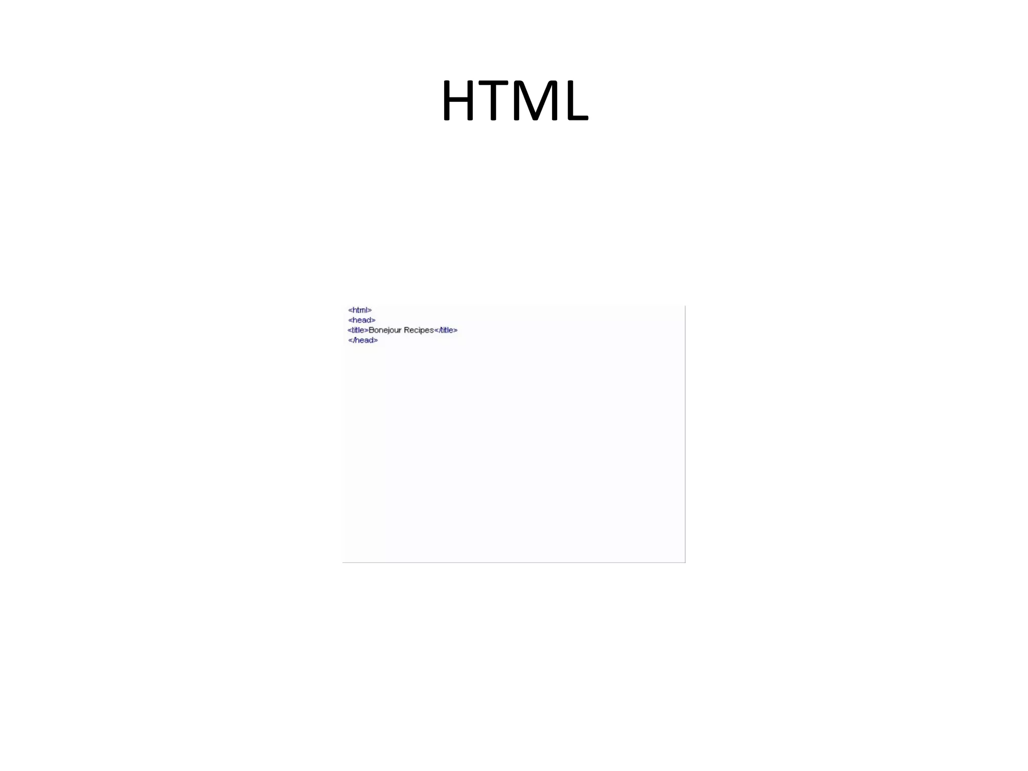 HTML
 