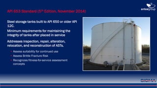 Overview of STI SP001 vs. API 653 Tank Inspections | PDF