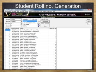 Student Roll no. Generation
 