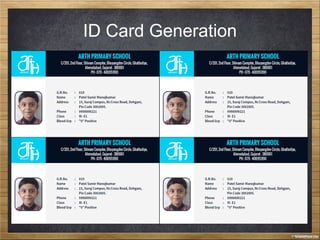 ID Card Generation
 