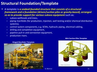 April 2017 G. Moricca 21
Structural Foundation/Template
 A template is a seabed-founded structure that consists of a stru...
