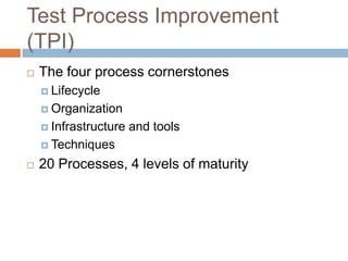 Overview of test process improvement framework | PPT