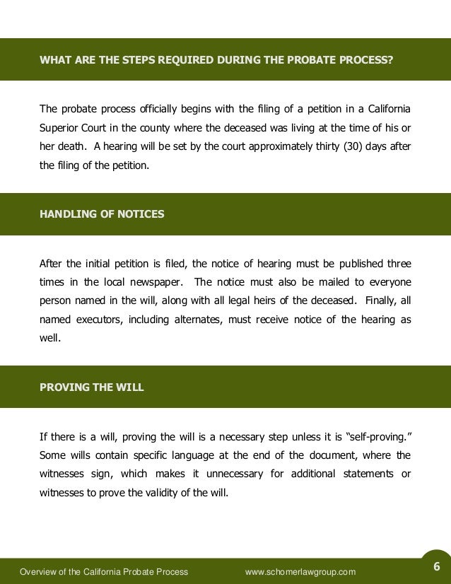 Overview of the California Probate Process