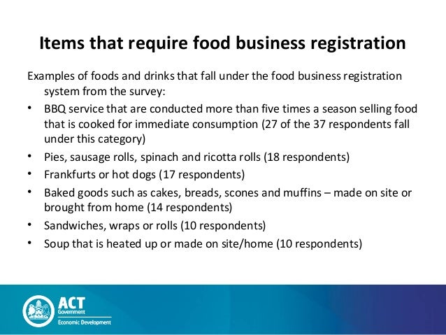 Act Health Food Business Registration Act Health Food Business Registration