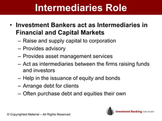 Overview of the Investment Banking Industry | PDF