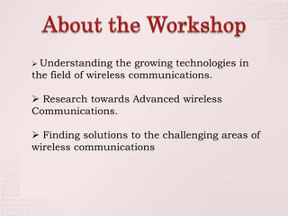 Overview of workshop | PDF