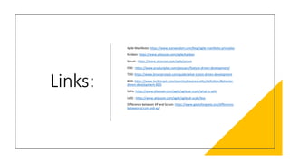 Overview on Agile, Scrum, Kanban, Extreme programming (XP) and Scaled ...