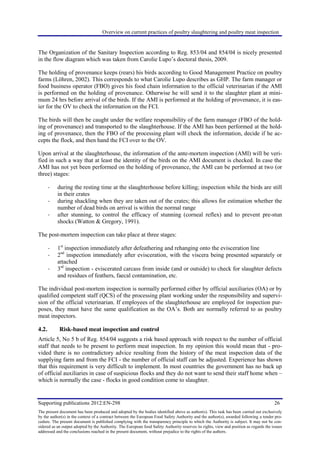 Overview on current practices of poultry slaughtering and poultry meat ...