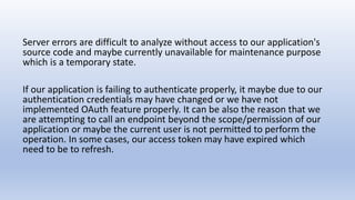 Overview on ring central errors | PPTX