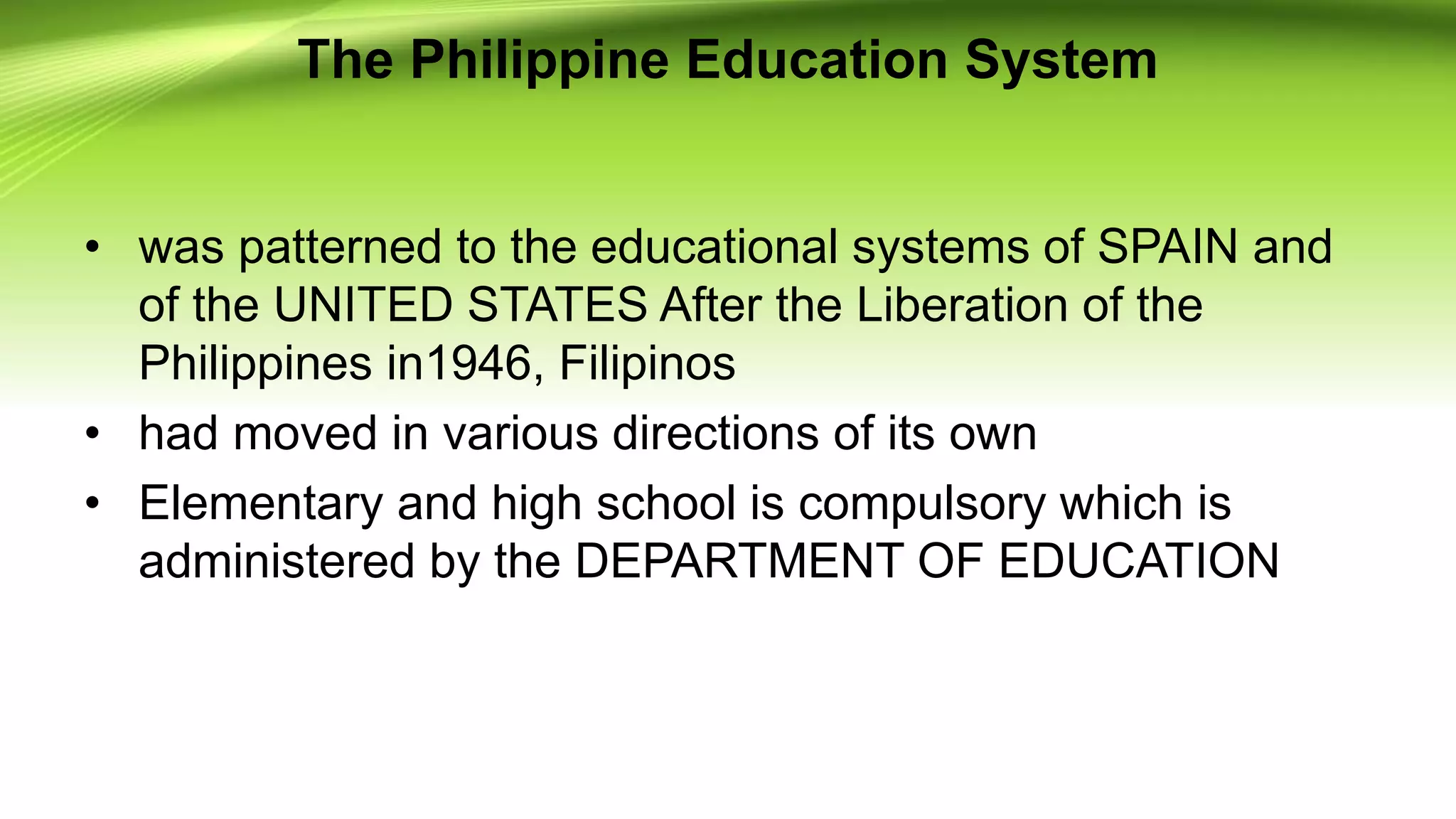 Overview Philippine Educational System | PPTX