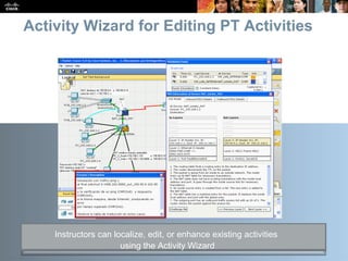 Presentation_ID 11© 2010 Cisco Systems, Inc. All rights reserved. Cisco Public
Activity Wizard for Editing PT Activities
Instructors can localize, edit, or enhance existing activities
using the Activity Wizard
 