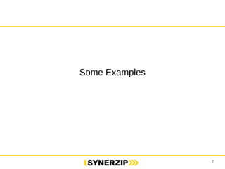 7 
Some Examples 
 