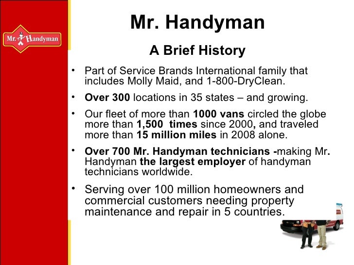 Mr. Handyman Overview Presentation