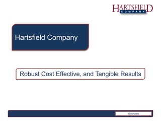 Hartsfield Company




 Robust Cost Effective, and Tangible Results




                                       Overview
 