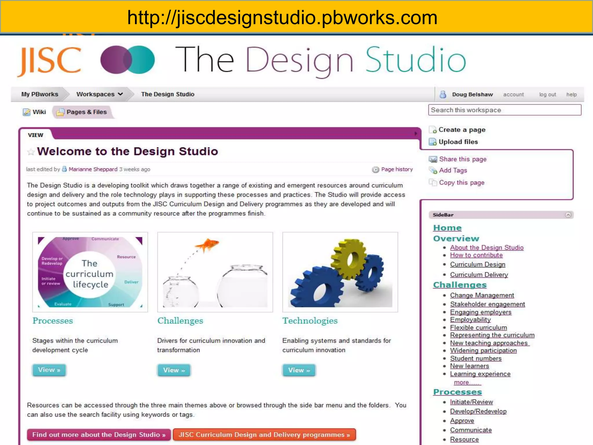 http://jiscdesignstudio.pbworks.com
 