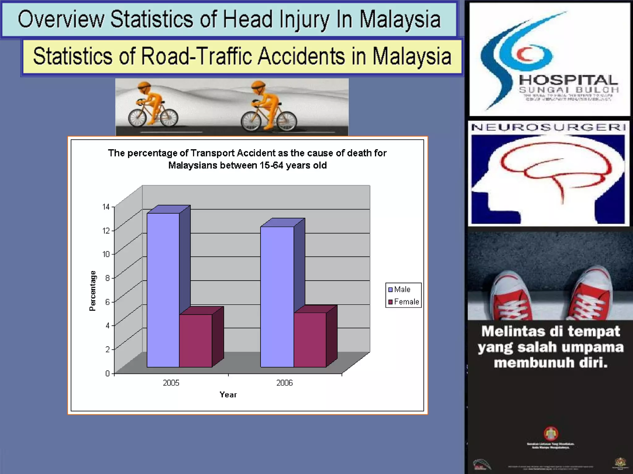 Overview statistics of Head Injury in Malaysia | PPT