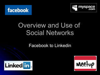 Overview and Use of  Social Networks Facebook to Linkedin 